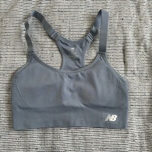 New Balance light blue/ grey Sports Bra